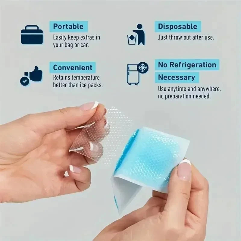 Summer cooling ice patches, cooling and refreshing ice stickers, easy to carry, skincare tools, body care, cooling