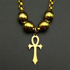 Cross Ankh Gold Bracelet Egypt Egyptian Key Life