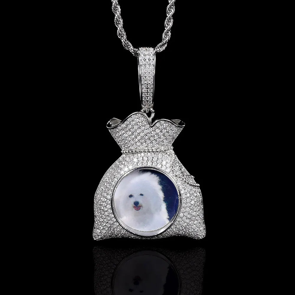 Iced Out Photo Pendant Necklace