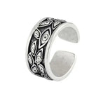 Gothic Retro Open Adjustable Ring — Multi-Design, Silver-Tone