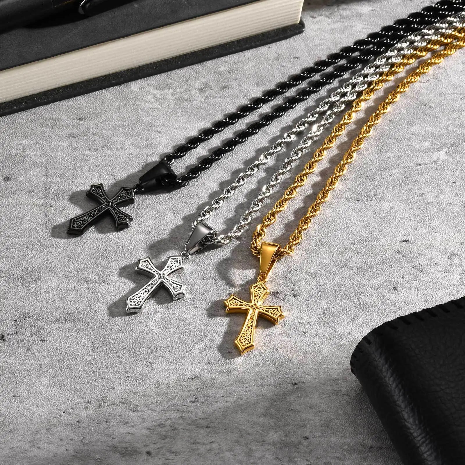 Cross Stainless Steel Pendant Necklace