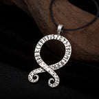 LIKGREAT Nordic Octopus Squid Pendant Viking Runes Troll Cross Necklace Swedish Folklore Protection Amulet Jewelry