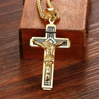 Christian Iced Out Bling Jesus Head Portrait Necklace Pendant Male and Female Cross Catholic Amulet Jewelry