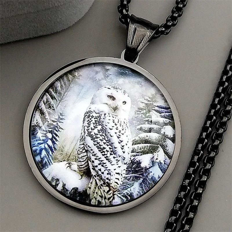 Owl Gold Pendant Necklace — Stainless Steel