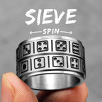 Fidget Sieve Ring — Stainless Steel