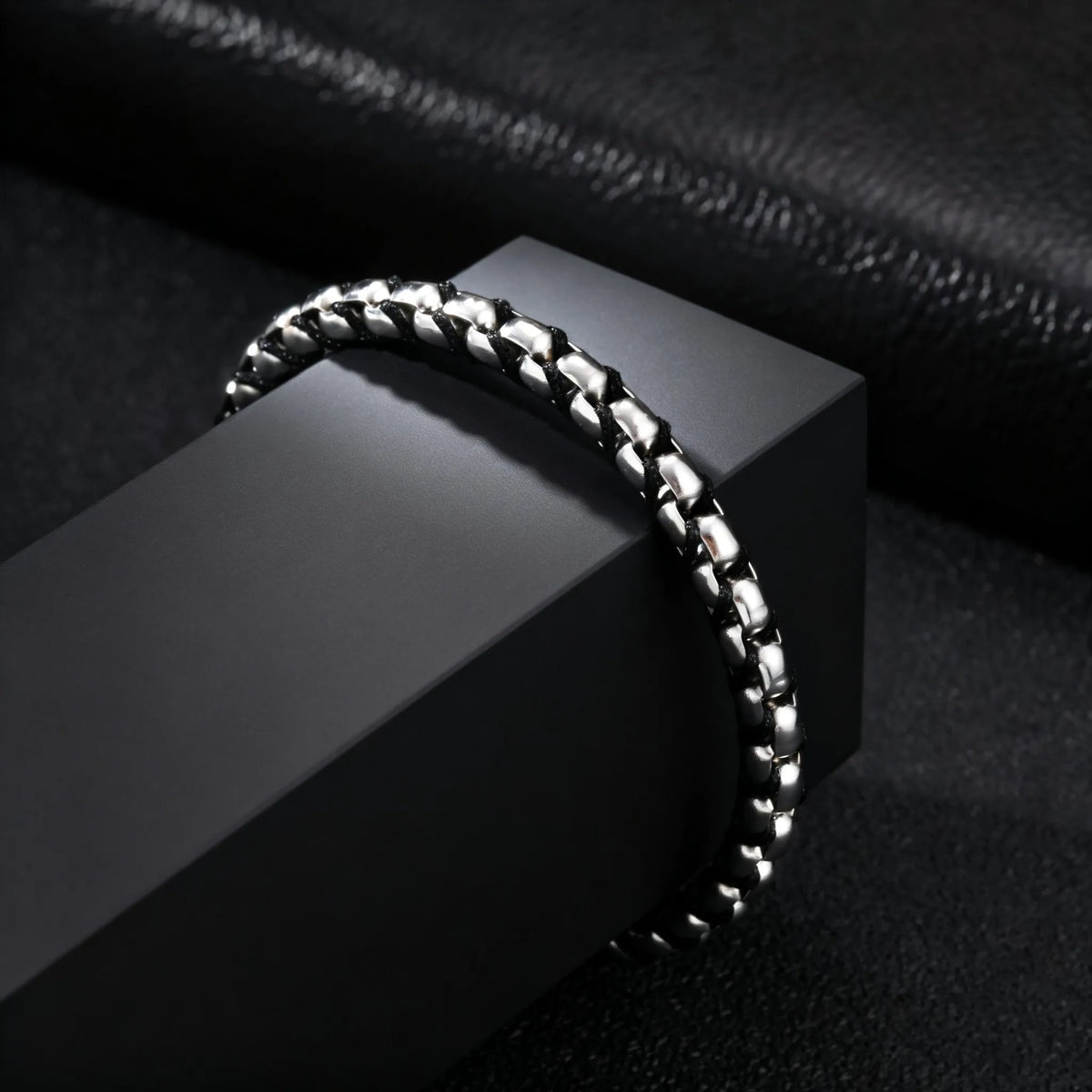 Twisted Rope Chain Link Bracelet — Stainless Steel