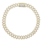 Iced Out Bling Miami Cuban Chain Necklace Gold Silver Color CZ Cubic Zirconia Link Men Women Hip Hop Jewelry