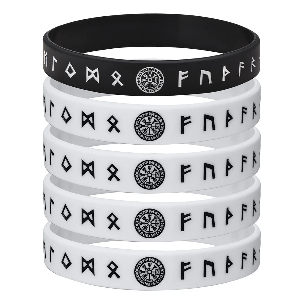Viking Compass Silicone Bracelet 12mm