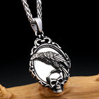 Skull Magic Mirror Pendant — Stainless Steel