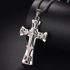 Christian Jesus Cross Necklace For Women Men Stainless Steel Chains Choker Religion Pendants Jewelry Prayer Baptism Gift