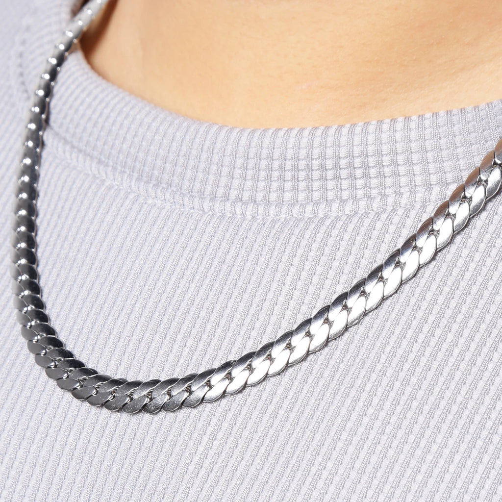 HIYEE 3MM/4MM/5MM/6MM/7MM/8MM Stainless Steel Cuban Curb Link NK Chain Necklace For Men Women Male Neck Jewelry Accessories