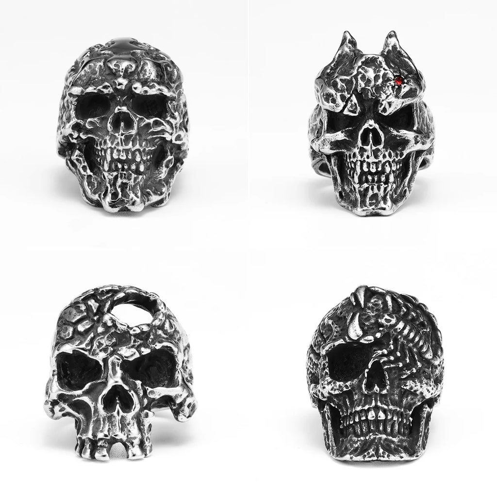 Skull Ring Black — Stainless Steel