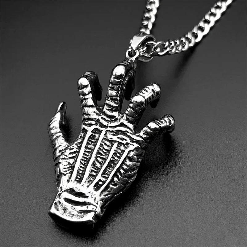 Evil Eye Steel Pendant Gothic Devil's Claws