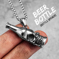 Skull Bottle Opener Pendant Necklace — Stainless