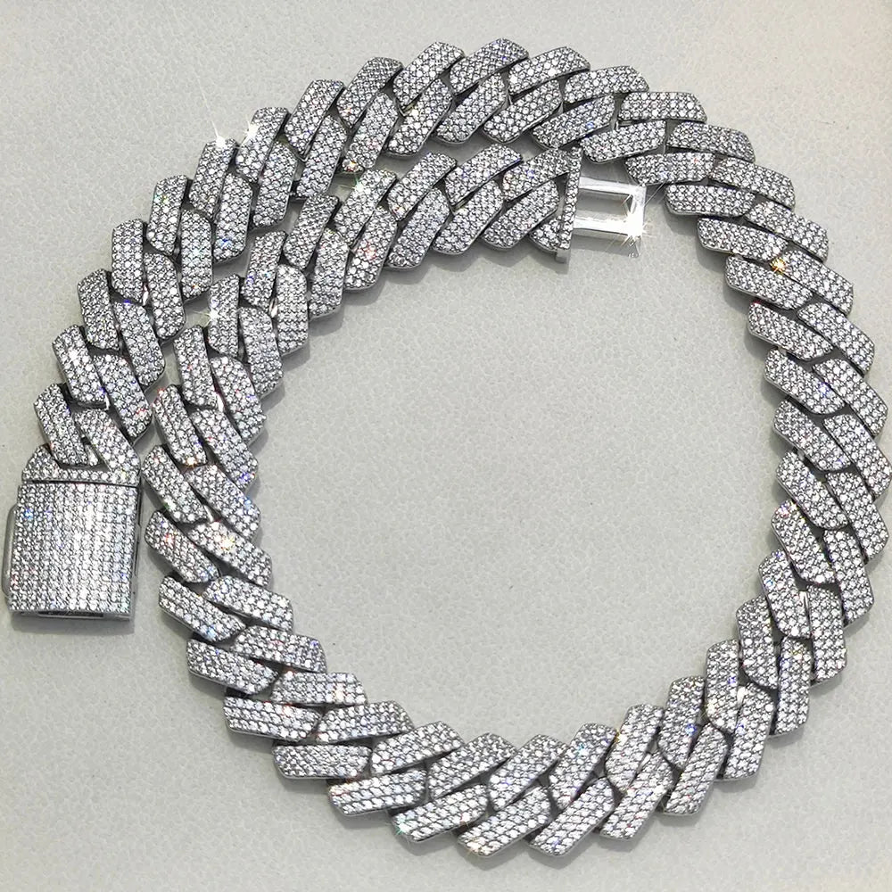Gold Cuban Chain Necklace Iced Out 20/26/36MM