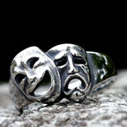 2023 New 316L Stainlesss Steel Cry and Smile Ring For Man Women Good Polished Couple Gift Fashion Jewelry for gift free