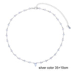 2025 Luxury Round Water Drop Stone Pendant Tennis Chain Jewelry 5A Cubic Zirconia Bling Long Y Lariat Sexy Women Choker