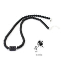 Fashion 12 Constellations Beaded Necklace Men Natural Black Onyx Stone Beads 48cm Short Collar Jewelry Leisure Party Homme Joias
