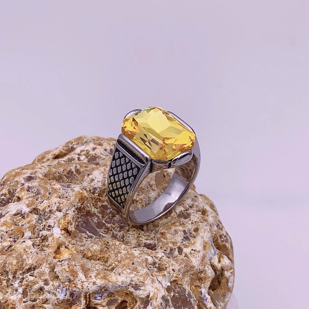 R3351 Men's High Quality Stainless Steel Multiple Color Styles Onyx Rings Jewelry Professional Factory Made