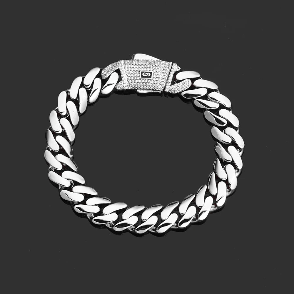 925 Silver VVS Moissanite Monaco Chain Necklace