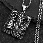 Raven Skull Silver Pendant Grim Reaper Plague