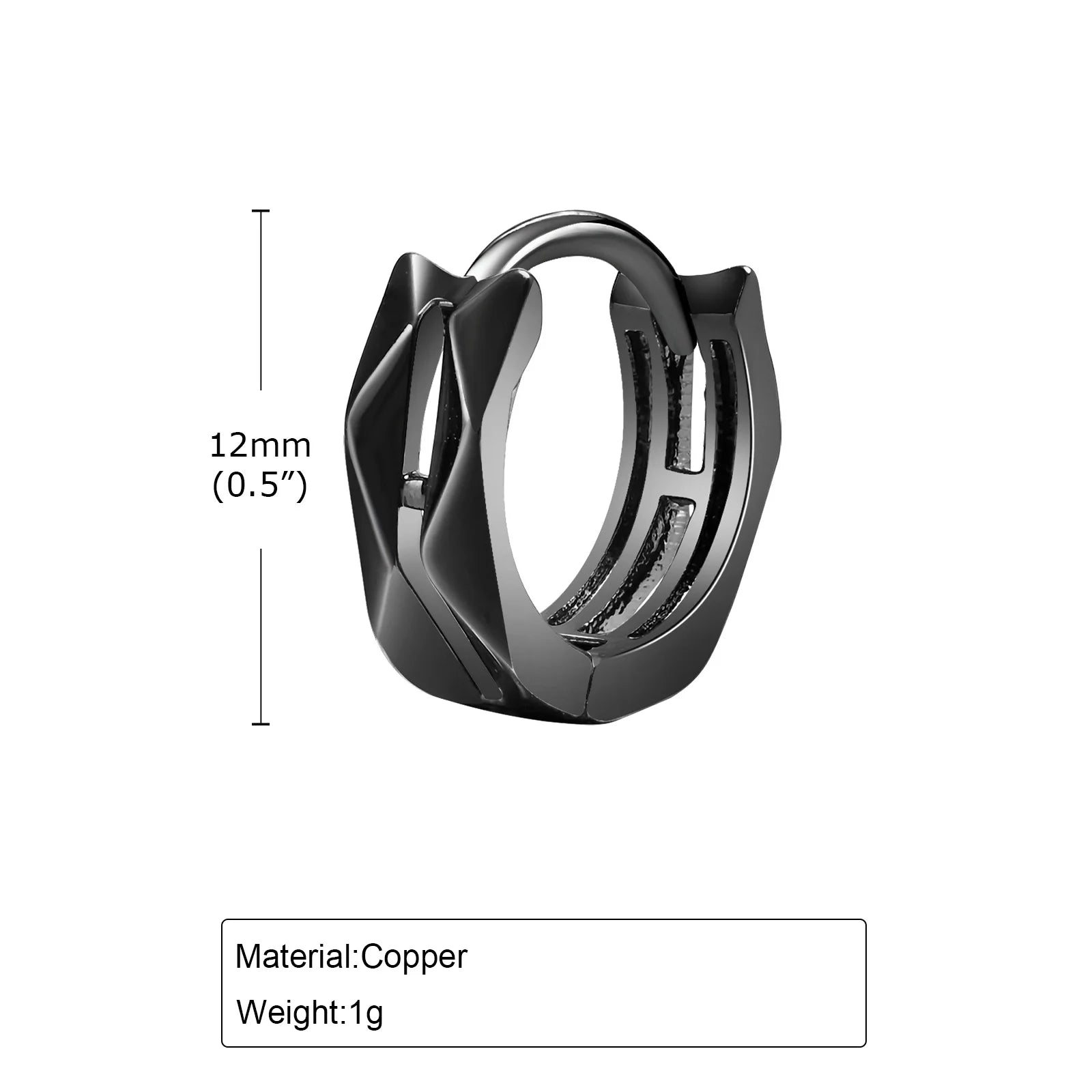 Geometric Hoop Earrings — Stainless Steel