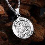 Saint Michael Faith Pendant Necklace — Stainless Steel