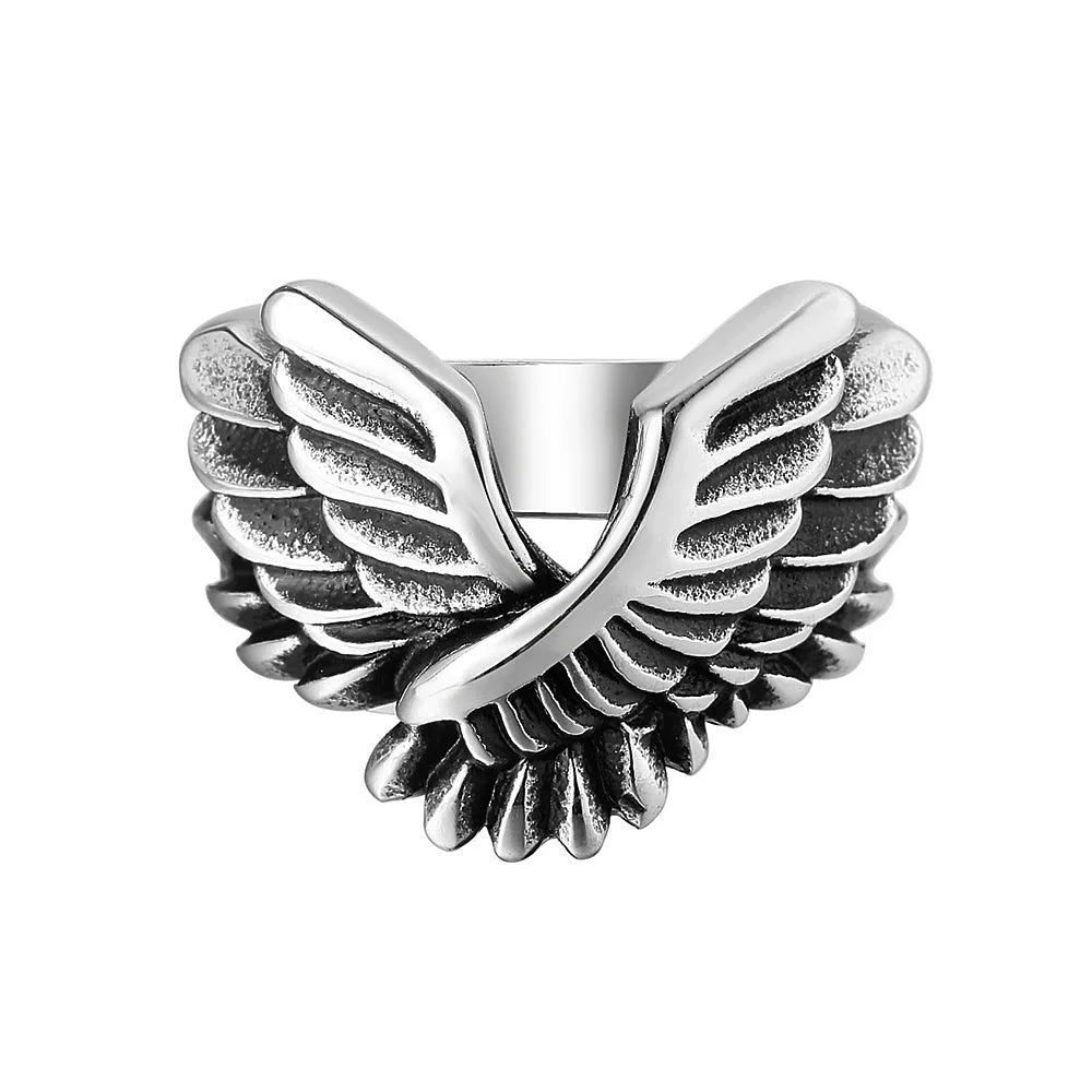 Fashion Punk Stainless Steel Fire Dragon Rings For Men Women Hip Hop Biker Vintage Vikings Animal Ring Amulet Jewelry