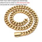 Stainless Steel Cuban Chain Necklace 12MM