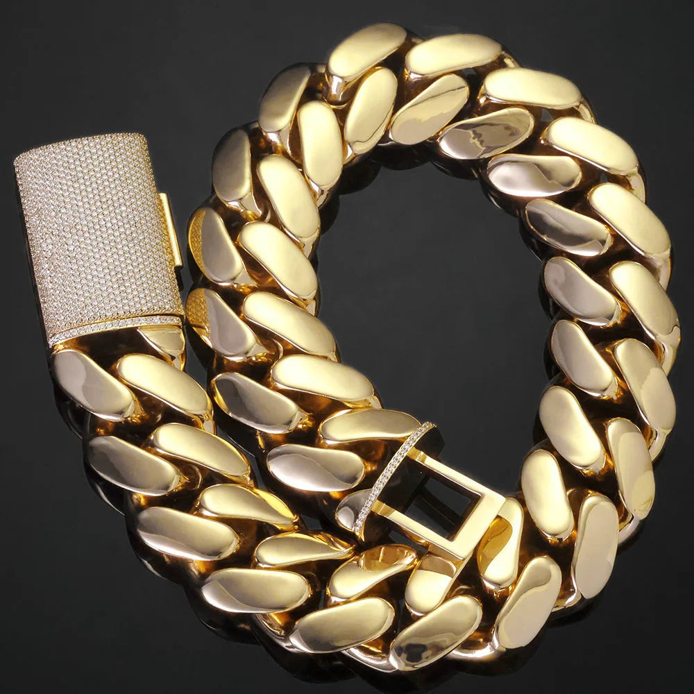 Rose Gold Cuban Chain Necklace 30/40MM Heavy