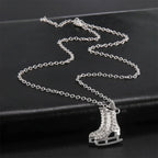 CZ Roller Skate Charm Pendant Necklace for Women