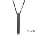 Pillar Bar Pendant Necklace — Stainless