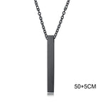Pillar Bar Pendant Necklace — Stainless