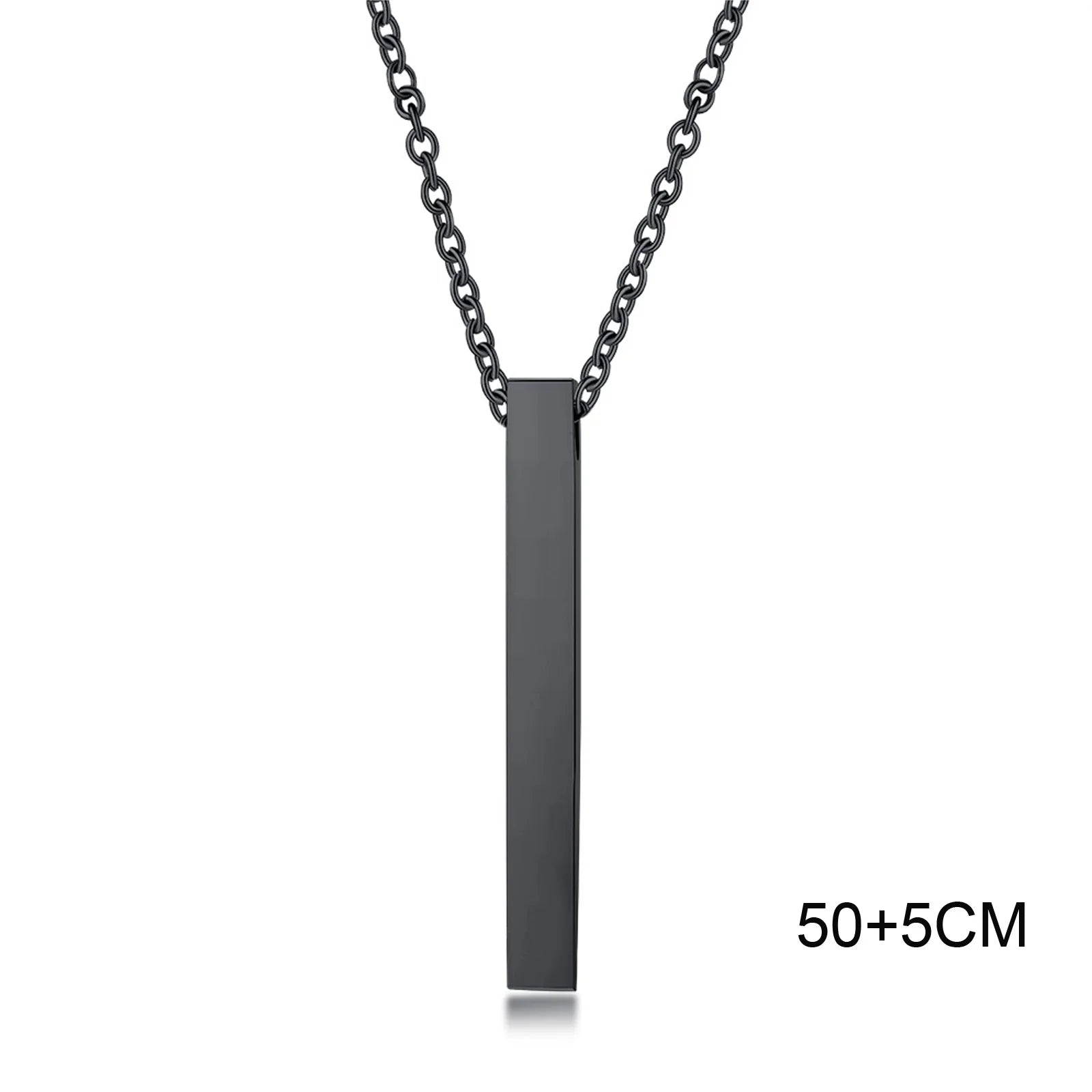 Pillar Bar Pendant Necklace — Stainless