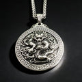 Dragon Steel Pendant 316L Relief Totem Vintage