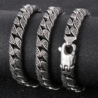 Vintage Cool 12MM Wide Chains Necklace for Man Stainless Steel Punk Statement Halloween Jewellery Accessories Men's