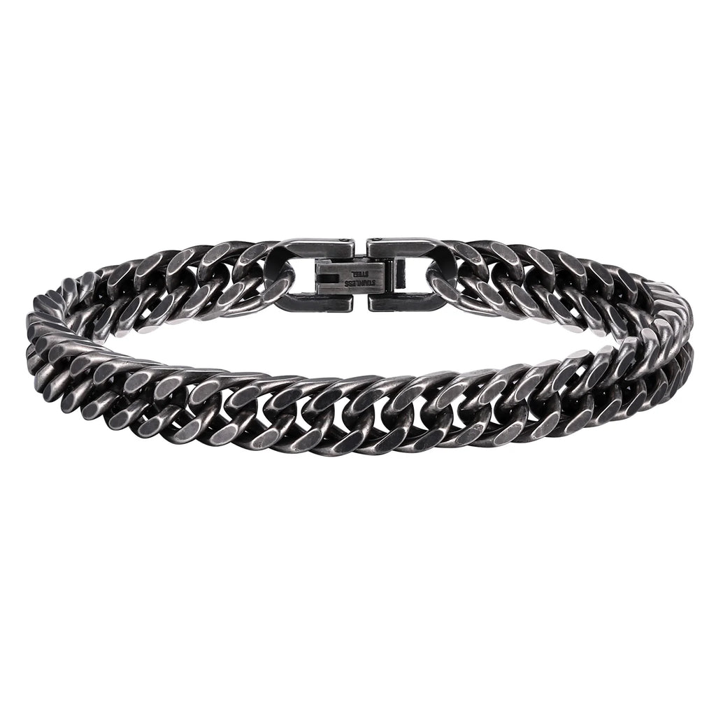 Double Curb Chain Bracelet 15mm — Stainless Steel