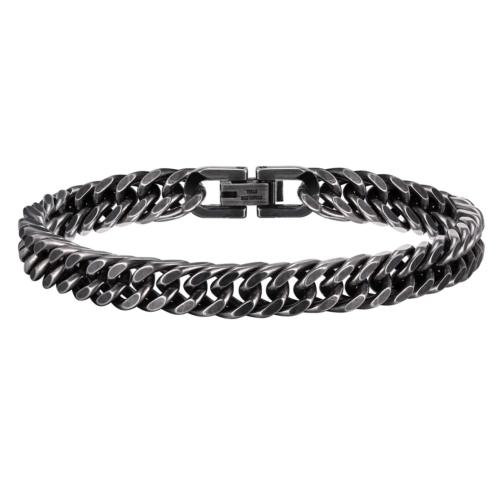 Double Curb Chain Bracelet 15mm — Stainless Steel