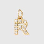 Letter Charm Pendant Necklace — Gold Iced
