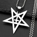 Gothic Inverted Pentacle Cross Pendant — SS