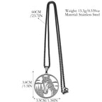 Horse Head Forest Chain For Women Men Stainless Steel Silver Color Natural Pony Boy Animal Male Pendant Necklace