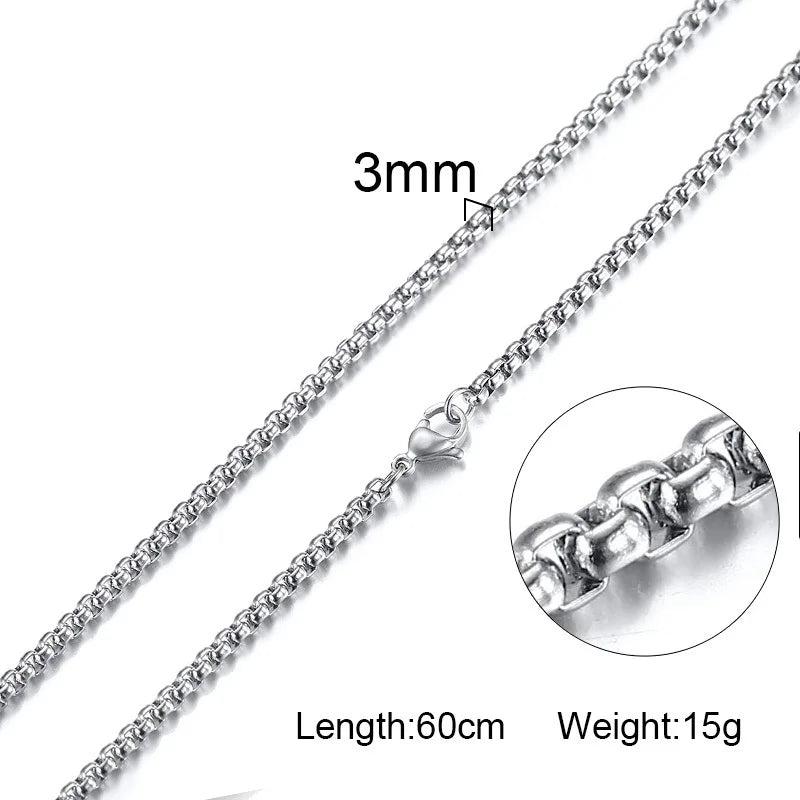 Dogtag Pendant Necklace — Stainless Steel