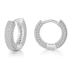 Iced Out Hoop Earrings — Stainless Steel