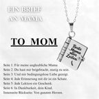 Spanish Granddaughter Book Necklace Engraved Information Heart Locket Pendant Gifts From Grandma Jewelry