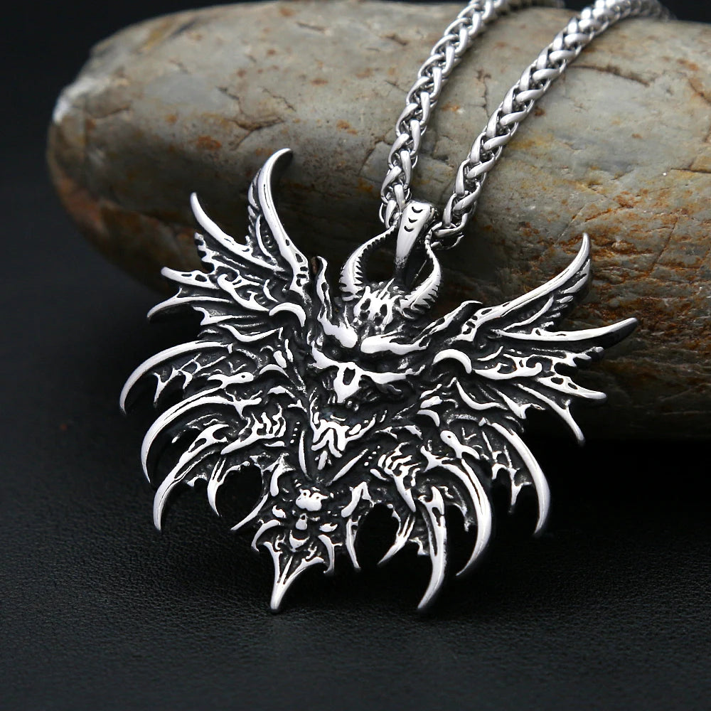 Skull Pendant Necklace — 316L Stainless Steel