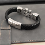 New Ship Anchor Bracelet for Men Hand Multi-Layers Black Leather with Magnetic Charm Bracelet Clasp Boyfriend Jewelry Gift