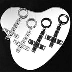 Cross Jesus Steel Earrings Inverted Occult Pentagram