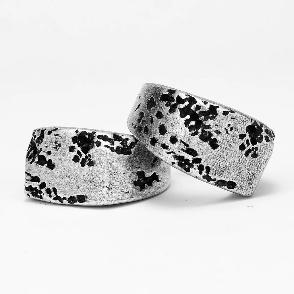 Stone Texture Ring — Stainless Steel
