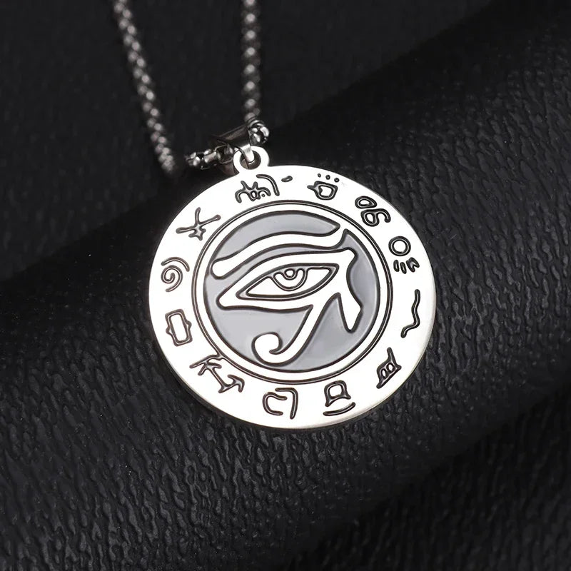 Ancient Egyptian Animal Totem Ankh Cross Pendant Necklace for Men Women Fashion Charm Lucky Riding Jewelry