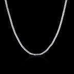 10pcs 16-24inch 925 Sterling Silver fashion 1MM Box chain for women Men necklace Charms wedding party jewelry Christmas gifts